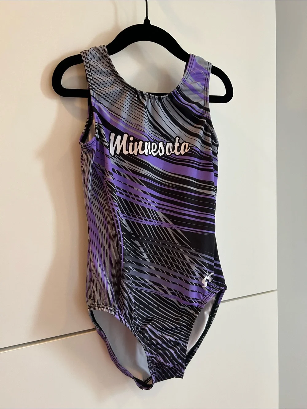 GK “Minnesota” Purple Stripe Girls' Gymnastics Leotard - CL